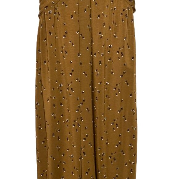 Garnet Hill Womens Ditzy Floral Faux Wrap Maxi Dress Size M Forest Fairy Earthy - Picture 4 of 16